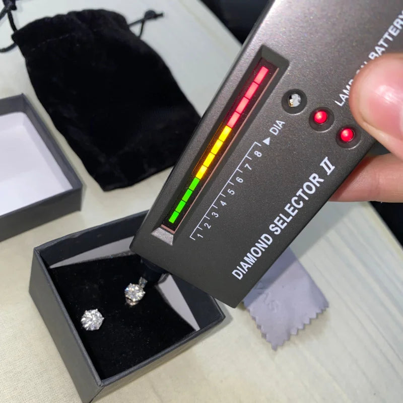 1CT VVS D Color Moissanite Cut Lab Diamond Stud Earrings For Women S925 Sterling Silver Fine Jewelry