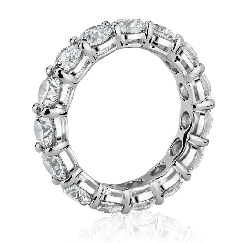 Full Eternity Bands 5mm 3mm D Color Moissanite Ring 925 Sterling Silver Women's Ring Jewelry with Certificate