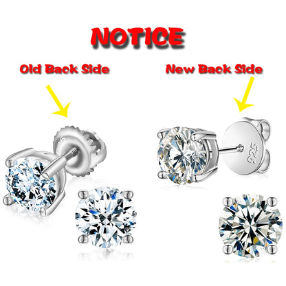 Real 0.1-1 Carat D Color Moissanite Earrings For Women & Men 100% 925 Sterling Silver Earring Trend Wedding Jewelry Gold