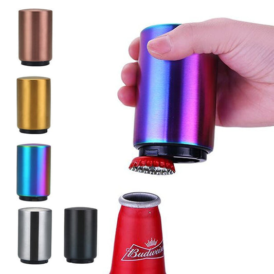 Magnetic Automatic Beer Bottle Opener Stainless Steel Wine Opener Portable Bar tools Kitchen Gadgets Gift