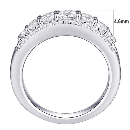 925 Sterling Silver Eternity Ring Wedding Band for Women 1.13ct Round White AAAAA Cz Size 4-13