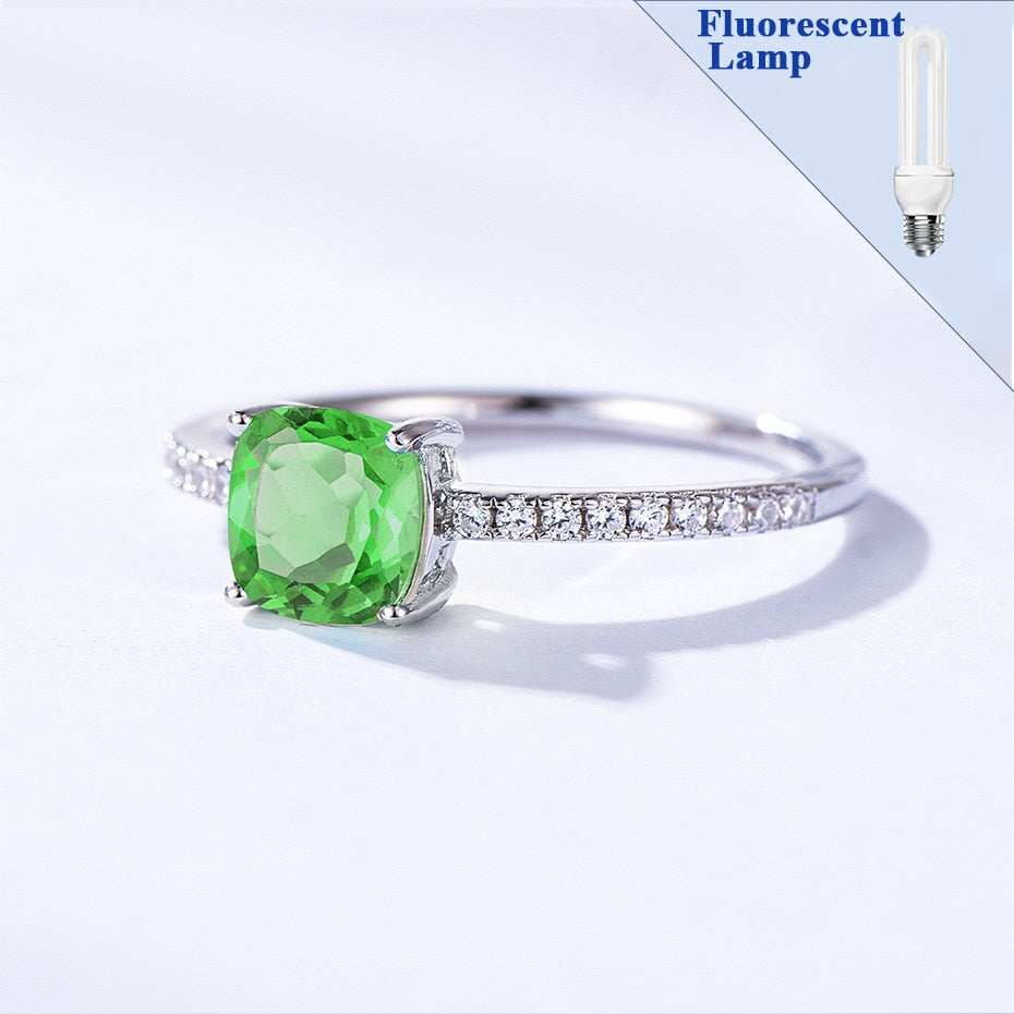 Diaspore Gemstone Rings for Women Girls Solid 925 Sterling Silver Wedding Engagement Topaz Emerald Sapphire Ring