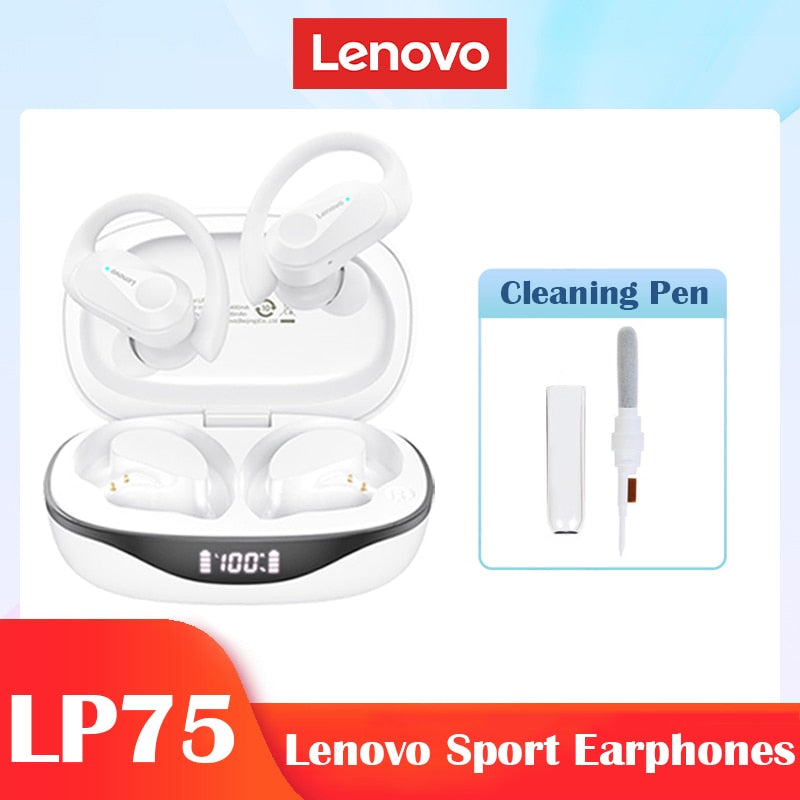 Lenovo LP75 TWS Sports Earphones Bluetooth 5.3 Wireless Headphones Waterproof HiFi Stereo Noise Reduction Earbuds with Mic