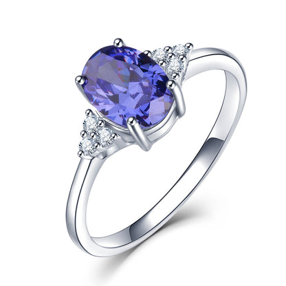 Zultanite Tanzanite Gemstone Ring for Women Solid 925 Sterling Silver Color Change Ring for Wedding Engagement Jewelry