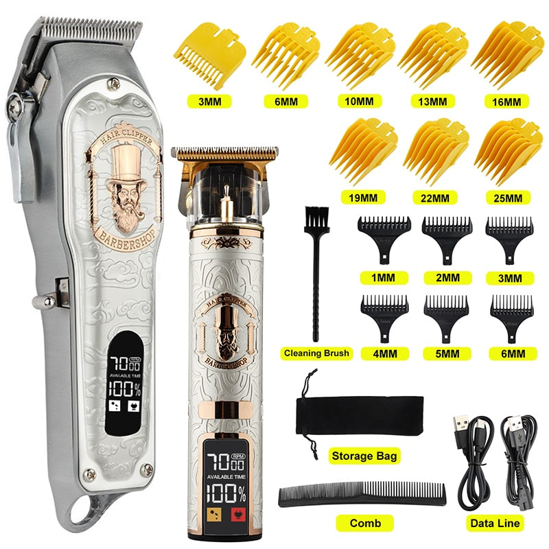 Set Dragon Professional Hair Clipper Cordless Hair Trimmer For Men Shaver Hair Cutting Machine Barber Machin Beard