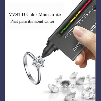 GRA Certified 1-5CT Moissanite Ring VVS1 Lab Diamond Solitaire Ring for Women Engagement Promise Wedding Band Jewelry